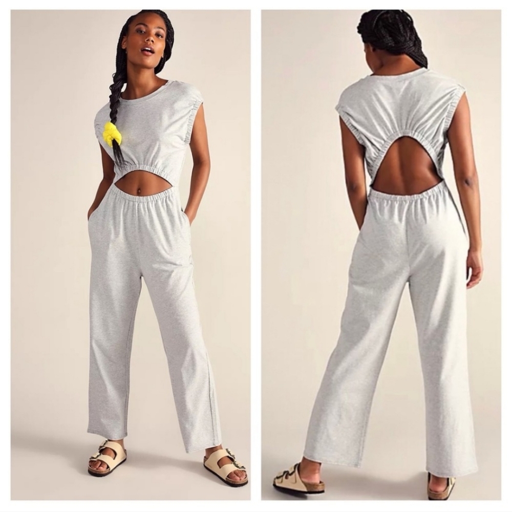 Free People Movement Hot Shot Interval Onesie Grey
